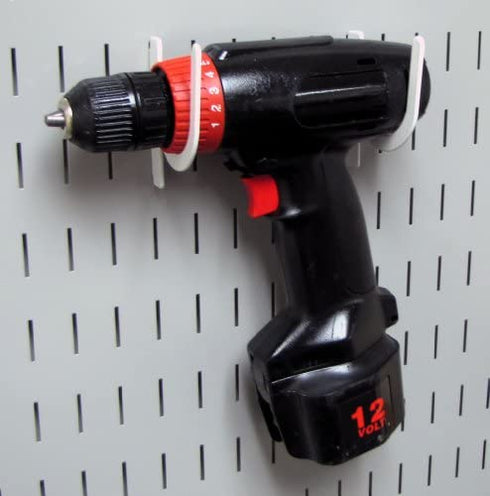 Wall Control Pegboard 3in Reach U-Hook Pegboard Accessory “U” Shaped Slotted Metal Pegboard Hook for Wall Control Pegboard and Slotted Tool Board – White