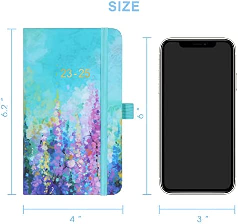 2023-2025 Pocket Planner/Calendar - Monthly Pocket Planner/Calendar with 63 Notes Pages, January 2023 - December 2025, 3.8" x 6.3", 3 Year Monthly Planner with Inner Pocket and Pen Hold - Painting Oil