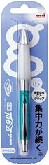 uni Alpha-Gel Shaker Mechanical Pencil with Slightly Firm Grip 0.5mm, Chrome Green (M5618GG1PC.6)