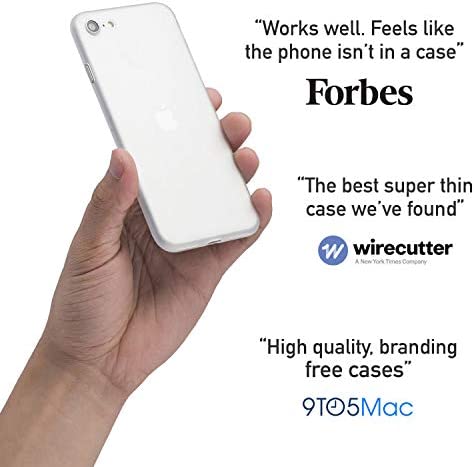 totallee Thin iPhone SE Case, Thinnest Cover Ultra Slim Minimal - for Apple iPhone SE (2020 and 2022) (Frosted Clear)