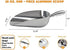 Cast Aluminum Utility Scoop - 38 oz. - Round Bottom, ice scoop For Multi-Purpose Use, With Finger Groove Handle (38 oz.)