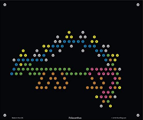 IllumiPeg Dinosaurs Refill templates for Basic Fun Lite Brite Ultimate Classic Toy (10 Sheets, 7x8)