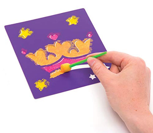 Baker Ross AR939 Washable Fairy Stencils - Pack of 6, Washable Plastic Paint Stencil Set for Kids Arts and Crafts Activities