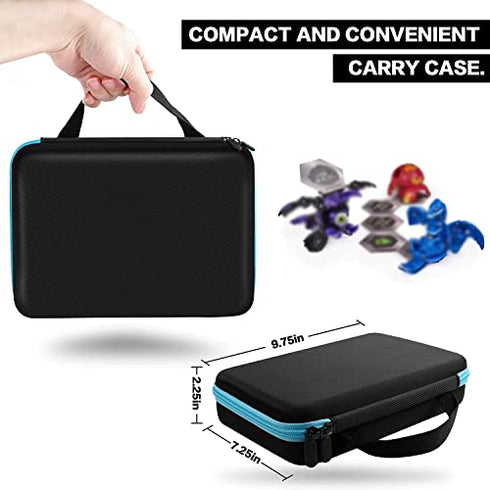 Case Compatible with Bakugan Armored Alliance Collectible Action Figures. Toy Storage Organizer for 24 Pieces BakuCores, Ability & Character Cards. Carrying Container Holder (Box Only)