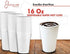 JerseyPac 16Oz Disposable Paper Hot Cups (100-Count) Hot Coffee, Tea, Cocoa Party Use - Thick, Heavy-Duty, Leak-Resistant Drinkware - Recyclable, Eco-Friendly - White (16 Oz.)