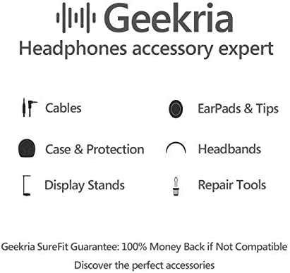 Geekria Shield Headphones Case Compatible with Skullcandy Crusher ANC, Crusher Evo, Hesh ANC, Hesh Evo Case, Replacement Hard Shell Travel Carrying Bag with Cable Storage (Black)