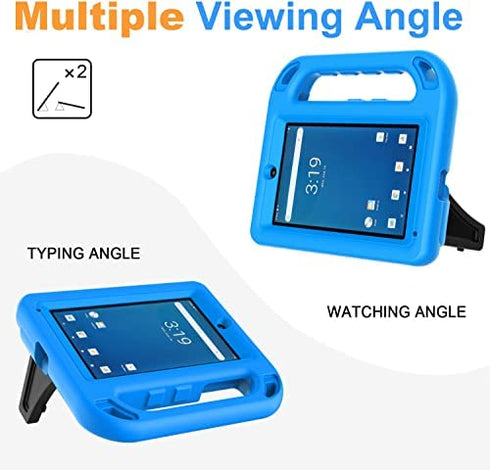 BMOUO Kids Case for Onn 7 inch Tablet, with Built-in Screen Protector, Shockproof Light Weight Handle Stand Case for Surf Onn 7" Android Tablet 2020/2019 (Model: 100005206/100015685),Blue