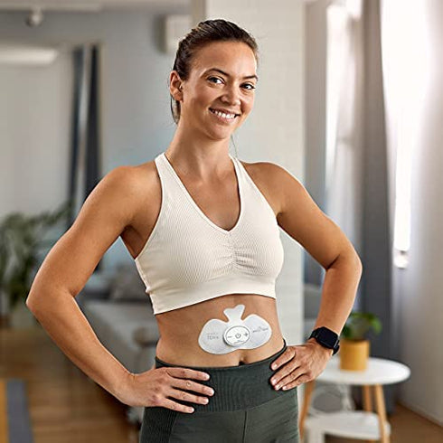 Easy@Home Tens Unit Wireless Electrode Pads Self Stick Carbon Pads, 4 Pack 6.5" x 3" Reusable - Non Irritating Design Pulse Massagers Replacement, 2 Pads per Pack, ETP015