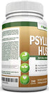PSYLLIUM Husk Capsules - 1450mg Per Serving - 240 Capsules - Premium Psyllium Fiber Supplement - Great for Constipation, Digestion and Regularity - 100% Natural Soluble Fiber