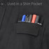 Pocket Protector, Leather Pen Pouch Holder Organizer, for Shirts Lab Coats, Hold 5 Pens, Designed to Keep Pens Inside When Bend Down. No Breaking of Pen Clip. Thick PU Leather, Black, 2 Per Pack.