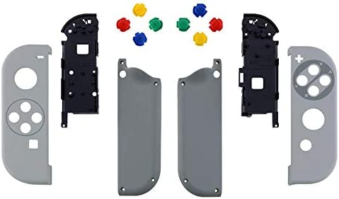 eXtremeRate Soft Touch SFC SNES Classic EU Style Joycon Handheld Controller Housing Coloful Buttons, Replacement Shell Case for Nintendo Switch & Switch OLED Joy-Con – Joycon and Console NOT Included
