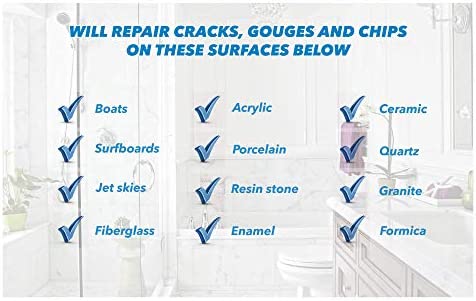 Gelcoat Products 58-204 Tub and Shower Repair Kit Sealers, White