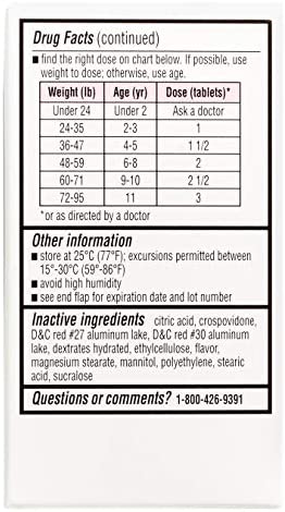 Rite Aid Children's Pain Relief Acetaminophen, Bubble Gum Flavor, 160 mg - 24 ct | Kids Pain Reliever | for Children Ages 2-11 Years | Acetaminophen Chewable Tablets | Aspirin & Ibuprofen Free