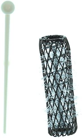 16 BRUSH ROLLERS & PINS Small Mini Hair Curlers Bristles 2" x 1/2" Kids Pageants (2 packs)