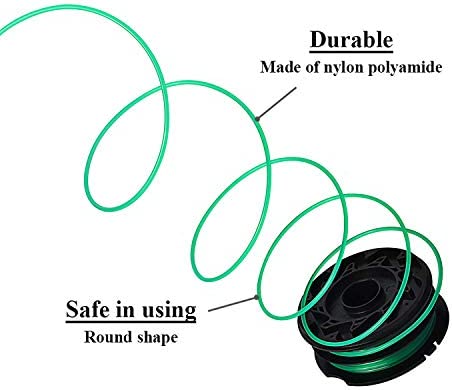 THTEN DF-080 String Trimmer Spools Compatible with Black Decker GH1100 GH1000 GH2000 Electric String Grass Trimmer Lawn Edger DF-080-BKP 30ft 0.080" Dual Auto-Feed Spool 4 Pack