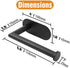 HITSLAM Matte Black Toilet Paper Holder Adhesive, Stainless Steel Self Adhesive Toilet Paper Roll Holder for Bathroom