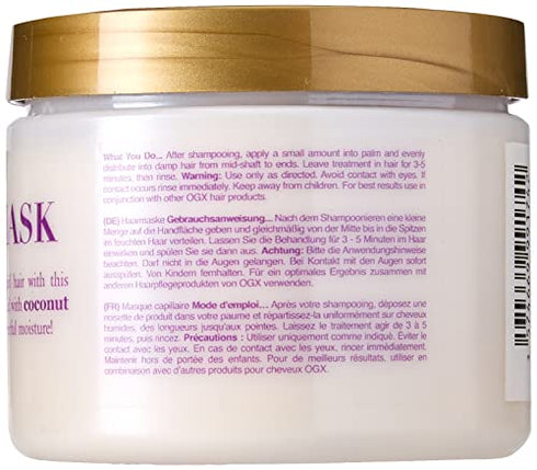 OGX Coconut Miracle Oil Hair Mask for Damaged Hair, Extra Strength, 168 g