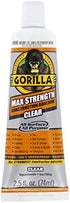 Gorilla Max Strength Clear Construction Adhesive, 2.5 Ounce Squeeze Tube, Clear, (Pack of 1)