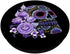 Purple Floral Black Sugar Skull Day Of The Dead PopSockets PopGrip: Swappable Grip for Phones & Tablets