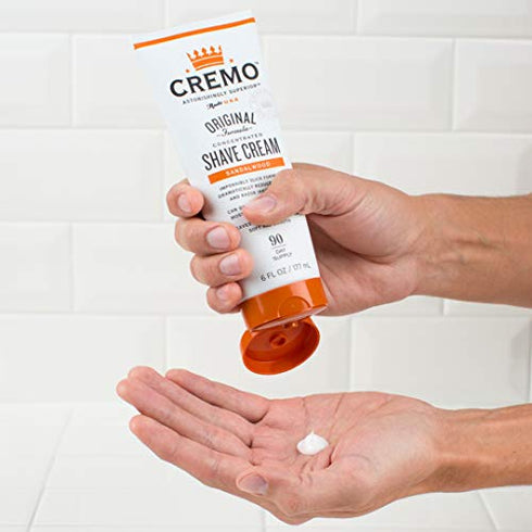 Cremo Barber Grade Sandalwood Shave Cream, Astonishingly Superior Ultra-Slick Shaving Cream Fights Nicks, Cuts And Razor Burn, 6 Fl Oz (2 Pack)