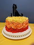 YAMI COCU Wedding Cake Toppers Cats Black Acrylic Cake Topper of Engagement and Wedding with Bride and Groom