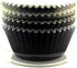 Eoonfirst Foil Metallic Cupcake Liners Halloween Party Standard Baking Cups 100 Pcs (Black)