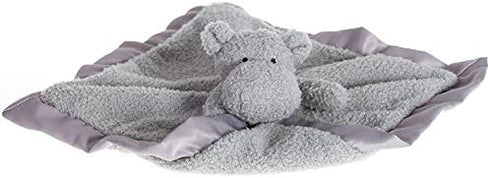 Apricot Lamb Stuffed Animals Hippo Security Blanket Infant Nursery Character Blanket Luxury Snuggler Plush Baby Lovey(Hippo, 13 Inches)