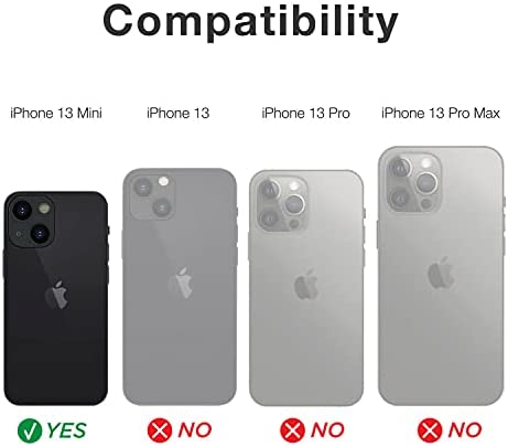 Raptic Shield Case Compatible with iPhone 13 Mini Series, Shockproof Protective, Clear Case, Durable Aluminum Frame, 10ft Drop Tested, Fits iPhone 13 Mini, Black
