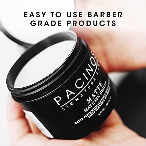 Pacinos Matte Hair Paste - Flexible Hold, No Shine, Sculpting & Styling Wax, Long Lasting Definition & Texture, No Flakes, All Hair Types, 4 fl. oz.