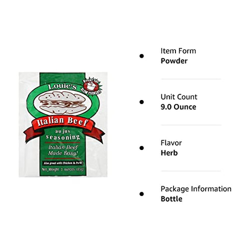 Louie's Italian Beef Seasoning, 3 oz, 3 pk