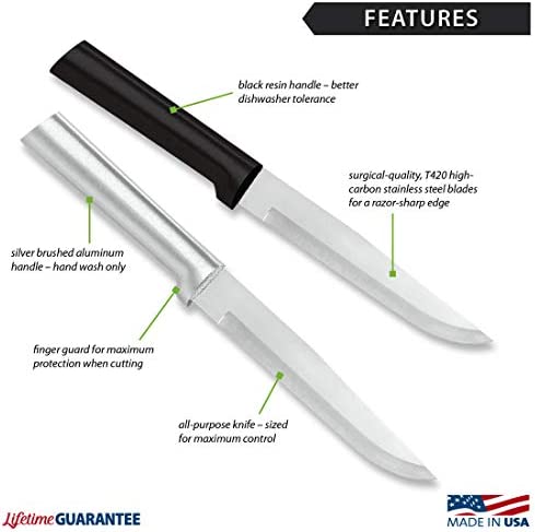 Rada Cutlery Stubby Butcher Knife – Stainless Steel Blade With Aluminum Handle Made in the USA