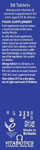 Wellman Vitabiotics 50+ Advanced Vitamin and Mineral Supplement 30 Tablets