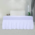 PureFit Wrap Around Ruffled Bed Skirt with Adjustable Elastic Belt - 18 Inch Drop Easy to Put On, Wrinkle Free Bedskirt Dust Ruffles, Bed Frame Cover for Queen, King and C-King Size Beds, White
