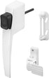 Prime-Line K 5145 Screen and Storm Door Push Button Latch Set With Night Lock Replace Old or Damaged Screen or Storm Door Handles Quickly and Easily White Finish (Fits Doors 5/8 1-1/4 Thick)