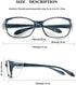 Kepoita Anti Fog Safety Glasses for Women Men, UV Protection Anti Scratch Blue Light Blocking Safety Goggles for School Outdoor Work(Blue)