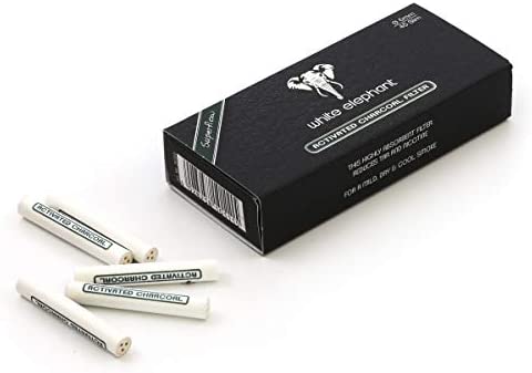 White Elephant 45 Filters x 6mm Active Charcoal Pipe Filter from Germany