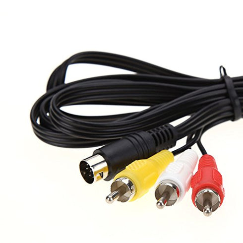 CHILDMORY 1.8m Audio Video AV Wire Cable 9Pin to RCA Connection Cord for Genesis 2 3