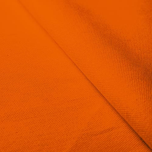 Encasa Homes Throw Pillow Cover 2pc Set - Orange - 20 x 20 inch Solid Dyed Cotton Canvas Square Accent Decorative Cushion Case for Couch Sofa Chair Bed & Home, Only Covers