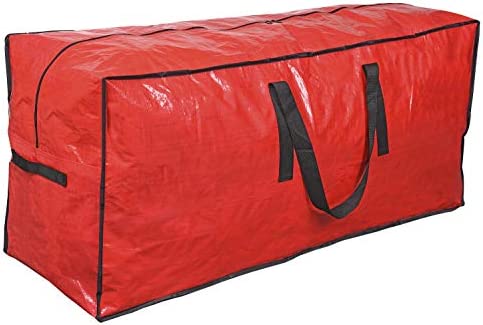 Primode Christmas Tree Storage Bag | Fits Up to 7.5 Ft. Tall Disassembled Tree I 45"x15"x20" Holiday Tree Storage Case | Protective Zippered Artificial Xmas Tree Bag (7.5ft, Red)