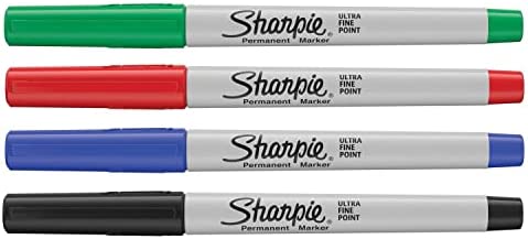 SHARPIE Permanent Markers | Ultra-Fine Point | Assorted Colours | 12 Count
