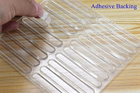 Self Adhesive Rubber Bumper:2.75*0.4*0.1Inch(L*W*T),Cabinet Door Bumpers Clear, Glass Table Top Anti Slip Pads,Rubber Bumper Strip for Chairs to Protect Walls,Soft Close Door Bumpers.