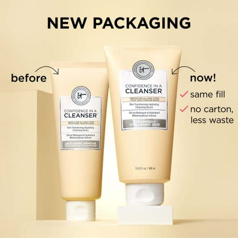 it COSMETICS Confidence In A Cleanser - Hydrating Face Wash With Hyaluronic Acid & Ceramides - 1.7 Fl Oz Translucent
