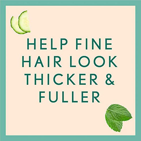Aveeno, Fresh Greens Blend Sulfate-Free Conditioner with Rosemary, Peppermint & Cucumber to Thicken & Nourish, Clarifying & Volumizing for Thin or Fine Hair, Paraben-Free, 12oz