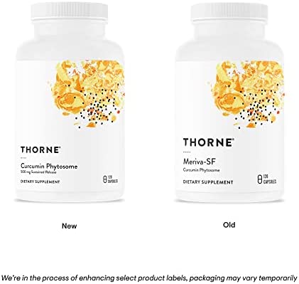 Thorne Curcumin Phytosome 500 mg (Meriva) - Sustained Release, Clinically Studied, High Absorption - Supports Healthy Inflammatory Response in Joints and Muscle - 120 Capsules - 60 Servings