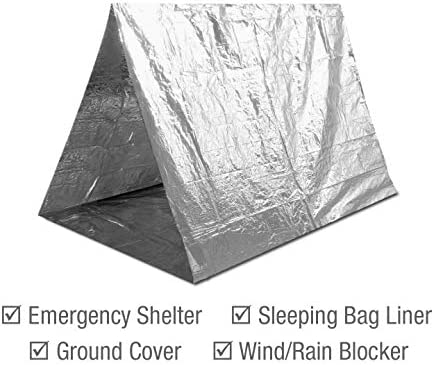 Swiss Safe Emergency Mylar Thermal Blankets, Designed for NASA, Outdoors, Survival, First Aid, Silver, 10 Pack