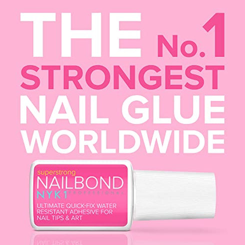 Super Strong Nail Glue For Acrylic Nails, Nail Tips and Press On Nails (8ml) NYK1 Nail Bond Brush On Nail Glue For Press On Nails Long Lasting Acrylic Nail Glue For Nail Tips Fake Nails Nail Glue Gel