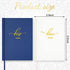 Sherr 2 Pieces Wedding Vow Books His and Her Vow Books with Gold Texture Wedding Keepsake Vow Books for Newlyweds Couple Wedding Present Engagement Bridal Shower, 5.5 x 3.9 Inch, White and Navy-Blue