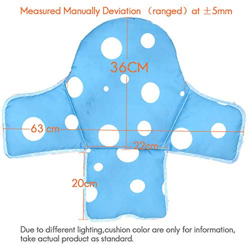 ZARPMA Highchair Cushion for IKEA Antilop Highchair , New Version Baby Highchair Seat Covers, More Thick, Washable Foldable, Child Chair Insert Mat Padding (Blue)
