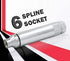 Wheel Accessories Parts Chrome 6 Point Spline Drive Tuner Socket Key Tool for 6 Spline Lug Nut 16.2mm Inner Diameter- Dual Hex Key with 19mm and 21mm (13/16)