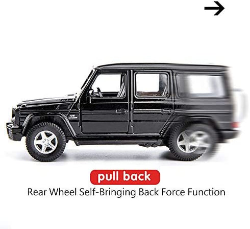 TGRCM-CZ 1/36 Scale G63 Casting Car Model, Zinc Alloy G Wagon Toy Car for Kids, Pull Back Vehicles Toy Car for Toddlers Kids Boys Girls Gift (Black)